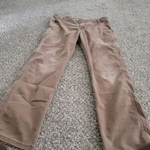 Heavily Worn Dickies Flex distressed Brown work Pants 30x32
